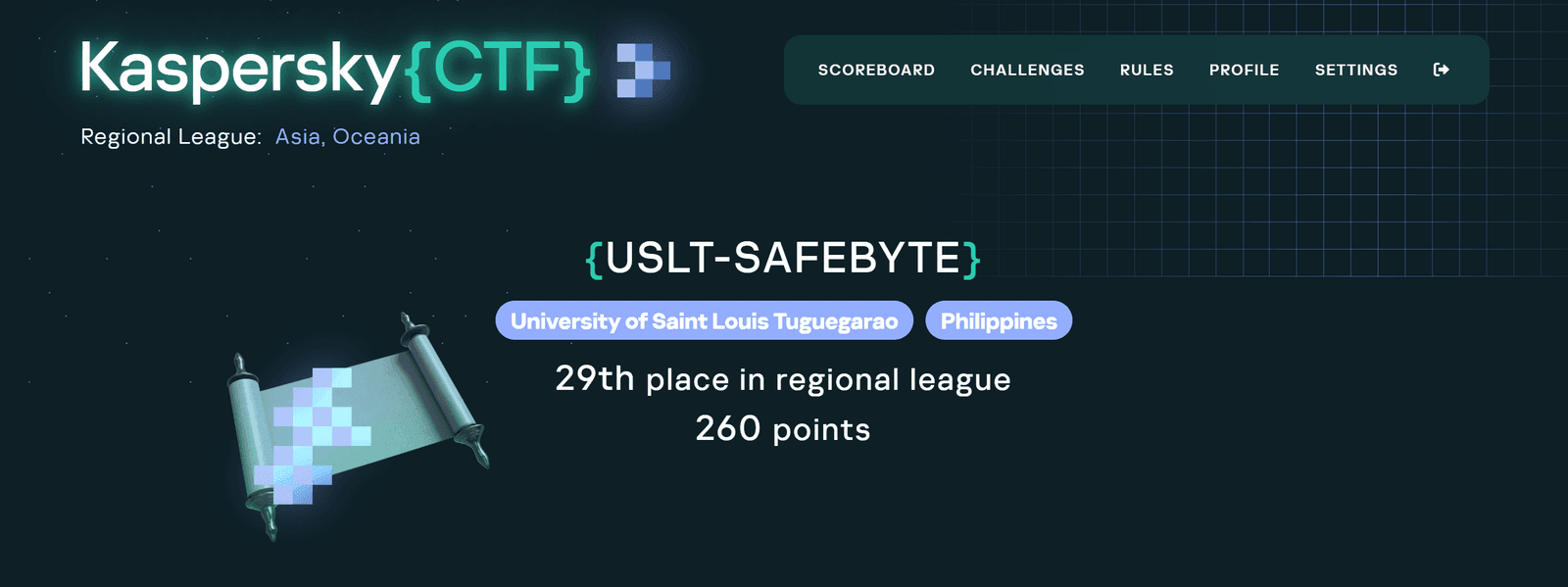 Banner visual from the Kaspersky CTF competition